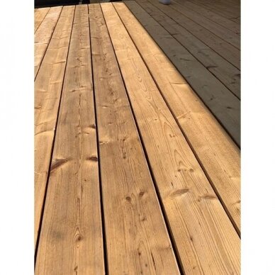 Termo medienos terasinė lenta, lygi, su tvirtinimo grioveliais, spygliuotis 4
